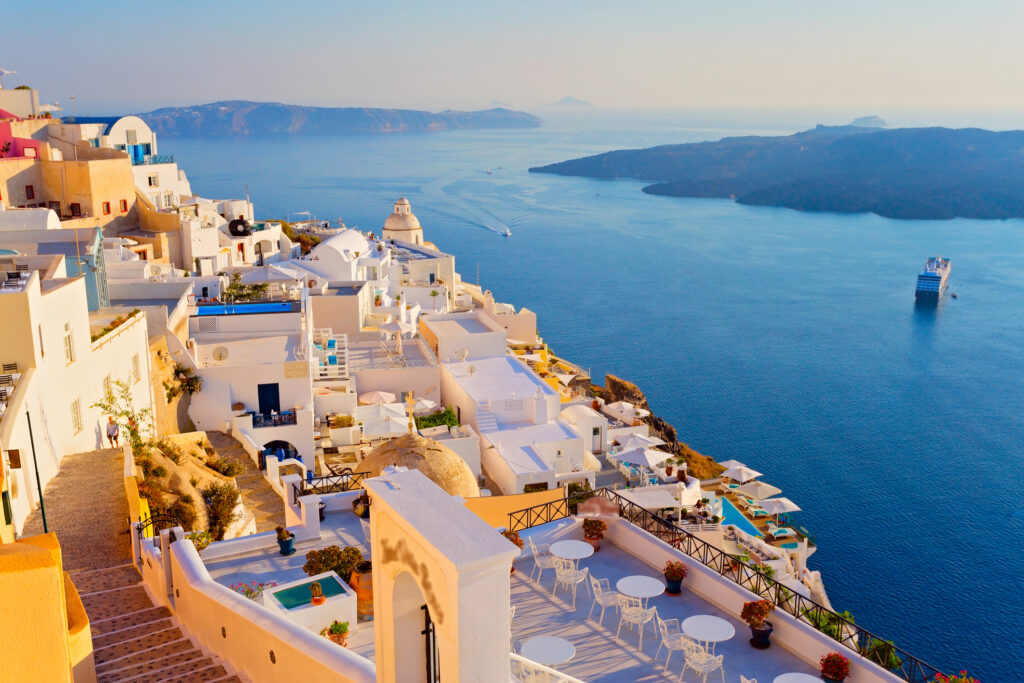 Beautiful island of Santorini, Greece