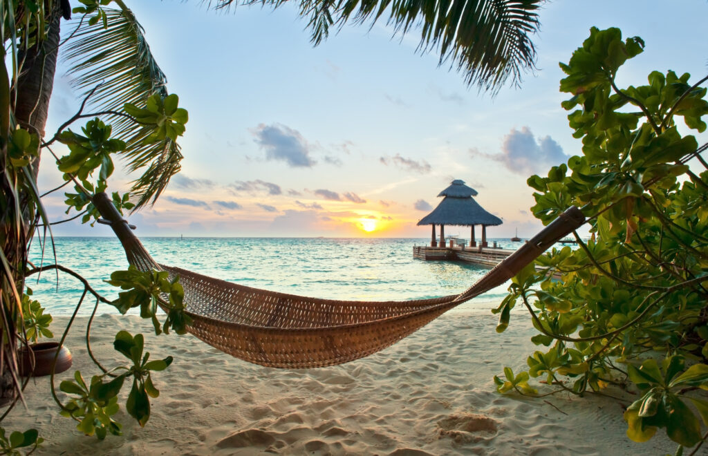 Hammock and sunset - Maldives
